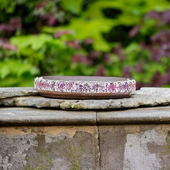 Natural Pink Sapphire Ring 6.5 14k W Gold 0.66 TCW Certified $1,190 217001 - Picture 10 of 12